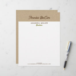 Natuurlijke kleur Klassieke lijntextuur Briefhoofd