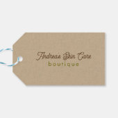 Natuurlijke kleur Klassieke lijntextuur Cadeaulabel (Achterkant Horizontaal)