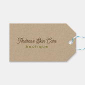 Natuurlijke kleur Klassieke lijntextuur Cadeaulabel (Voorkant (Horizontaal))