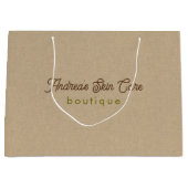 Natuurlijke kleur Klassieke lijntextuur Groot Cadeauzakje (Voorkant)