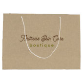 Natuurlijke kleur Klassieke lijntextuur Groot Cadeauzakje (Achterkant)