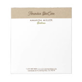 Natuurlijke kleur Klassieke lijntextuur Notitieblok (Voorkant)