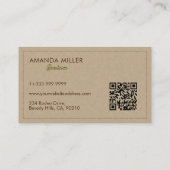 Natuurlijke kleur Klassieke lijntextuur Visitekaartje (Achterkant)