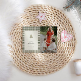 Natuurlijke Kleuren Minimalistische Vakantie Fotok Feestdagenkaart