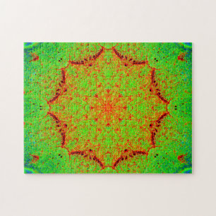 Natuurlijke kleuren Star Mandala Legpuzzel