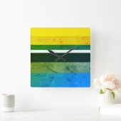 Natuurlijke kleuren Vertrouwde horizontale rechtho Vierkante Klok (Huis)