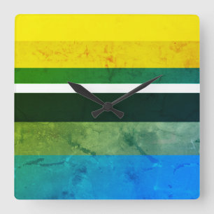 Natuurlijke kleuren Vertrouwde horizontale rechtho Vierkante Klok