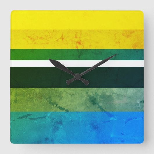 Natuurlijke kleuren Vertrouwde horizontale rechtho Vierkante Klok (Voorkant)