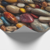 Natuurlijke kleurige kieuwen achtergrond cadeaupapier (Hoek)