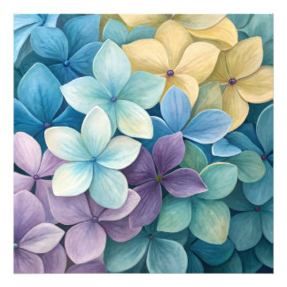 Natuurlijke kleurrijke bloemen foto afdruk