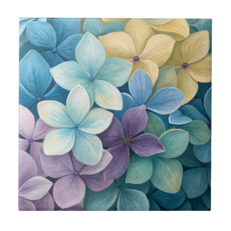 Natuurlijke kleurrijke bloemen tegeltje