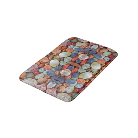 Natuurlijke kleurrijke Zen Pebbles Badmat (Gekanteld)