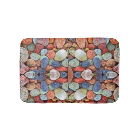 Natuurlijke kleurrijke Zen Pebbles Badmat (Voorkant)