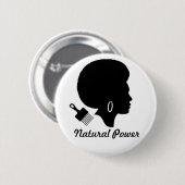 Natuurlijke kracht ronde button 5,7 cm (Voorkant /achterkant)