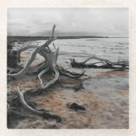 Natuurlijke krachten van Lake Tyrrell Glazen Onderzetter