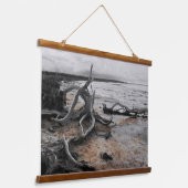 Natuurlijke krachten van Lake Tyrrell Hangend Wandkleed (Gebogen)