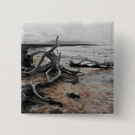 Natuurlijke krachten van Lake Tyrrell Vierkante Button 5,1 Cm