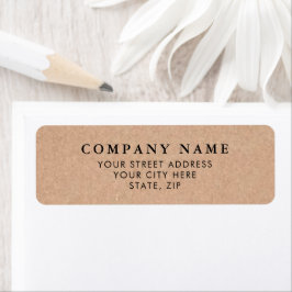 Natuurlijke Kraft Look Custom Retour Adres Labels