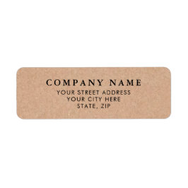 Natuurlijke Kraft Look Custom Retour Adres Labels
