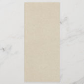 Natuurlijke Kraft rustieke minimale bruiloft Menu  (Achterkant)