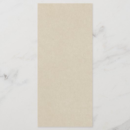 Natuurlijke Kraft rustieke minimale bruiloft Menu  (Achterkant)