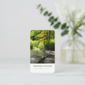 Natuurlijke kreek idyllische natuur life coaching visitekaartje (Staand voorkant)