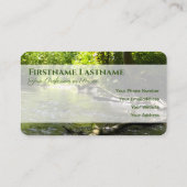 Natuurlijke kreek idyllische natuur life coaching visitekaartje (Achterkant)