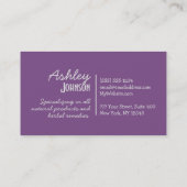 Natuurlijke kruidencosmetologie Huidverzorging Visitekaartje (Achterkant)