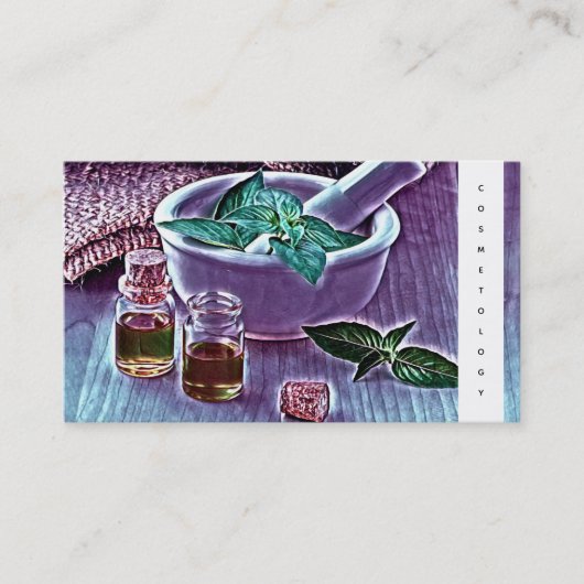 Natuurlijke kruidencosmetologie Huidverzorging Visitekaartje (Voorkant)