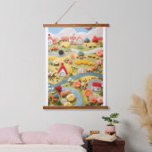 Natuurlijke kunst _ huizen _ Bloemen _ Hangend Wandkleed (Slaapkamer)