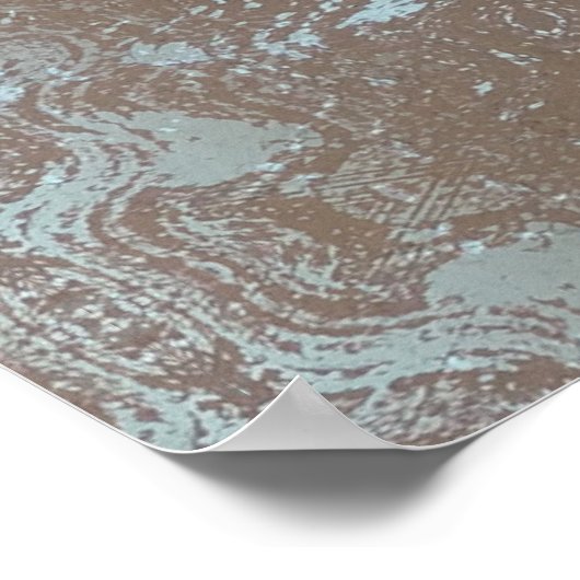 Natuurlijke kunst steen & zand poster (Hoek)