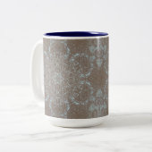 Natuurlijke kunst steen & zand tweekleurige koffiemok (Voorkant links)