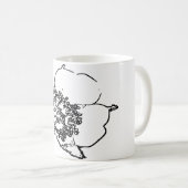 Natuurlijke kunstbloem koffiemok (Voorkant rechts)