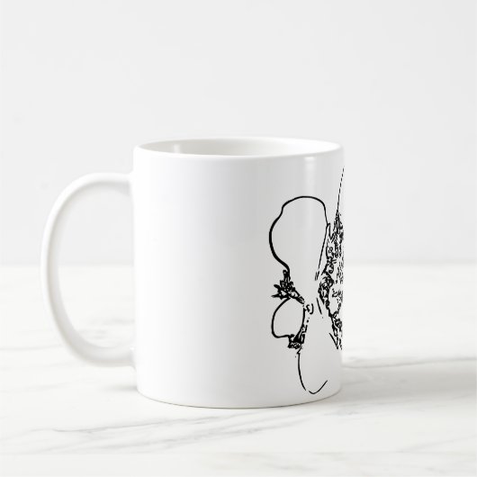 Natuurlijke kunstbloem koffiemok (Links)