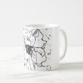 Natuurlijke kunstbloem koffiemok (Voorkant rechts)