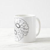 Natuurlijke kunstbloem koffiemok (Voorkant rechts)