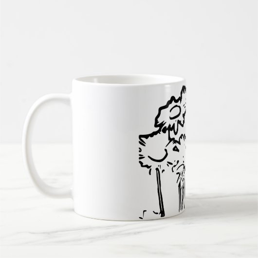 Natuurlijke kunstbloem koffiemok (Links)