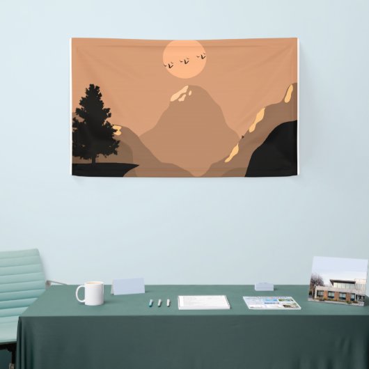 Natuurlijke landschapsgebergte spandoek (Beurs)