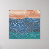 Natuurlijke landschapsheuvels: naadloos patroon. canvas afdruk (Voorkant)