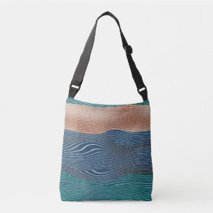 Natuurlijke landschapsheuvels: naadloos patroon. crossbody tas