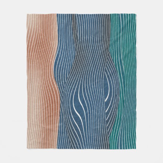 Natuurlijke landschapsheuvels: naadloos patroon. fleece deken (Voorkant)