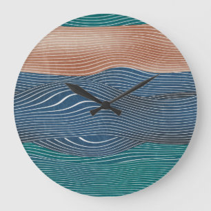 Natuurlijke landschapsheuvels: naadloos patroon. grote klok