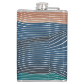 Natuurlijke landschapsheuvels: naadloos patroon. heupfles (Achterkant)