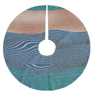 Natuurlijke landschapsheuvels: naadloos patroon. kerstboom rok