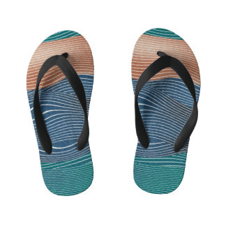 Natuurlijke landschapsheuvels: naadloos patroon. kinder teenslippers
