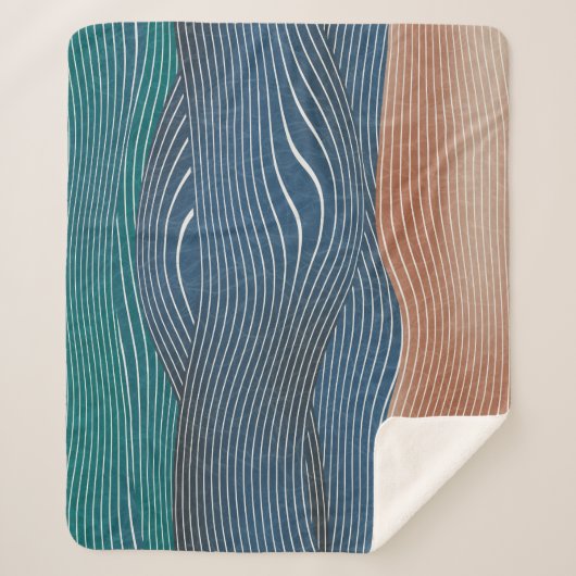 Natuurlijke landschapsheuvels: naadloos patroon. sherpa deken (Voorkant)