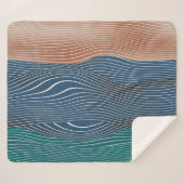 Natuurlijke landschapsheuvels: naadloos patroon. sherpa deken (Voorkant (horizontaal))