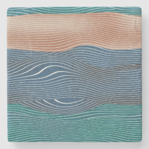 Natuurlijke landschapsheuvels: naadloos patroon. stenen onderzetter