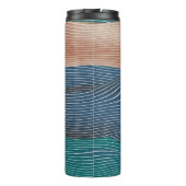 Natuurlijke landschapsheuvels: naadloos patroon. thermosbeker (Achterkant)