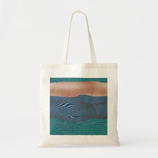 Natuurlijke landschapsheuvels: naadloos patroon. tote bag (Voorkant)